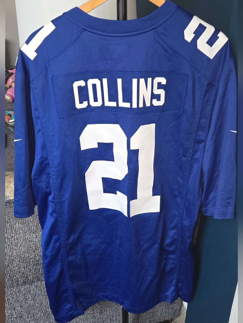 NFL Nike NY Giants Landon Collins #21 Blue Jersey New York Football White XL